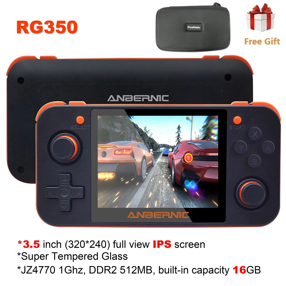 RG350 Ретро игровая консоль 3 5 дюймов IPS экран RG 350 Ручной игровой плеер 16G 64 бит мини