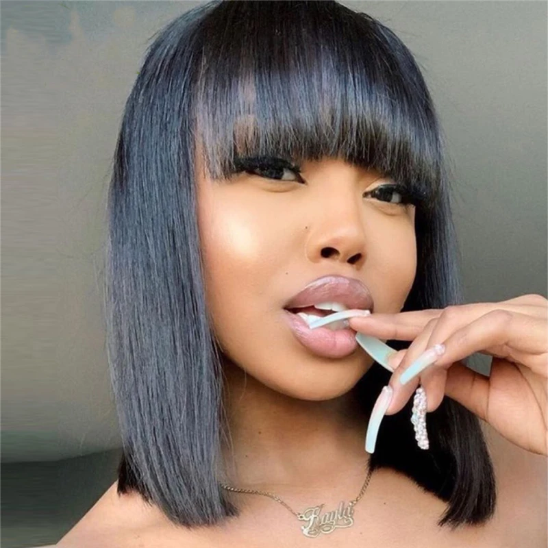 Sterly-Straight-Bob-Human-Hair-Wigs-With-Bang-10-16-Inch-Pre-Plucked-Brazilian-Remy-Human