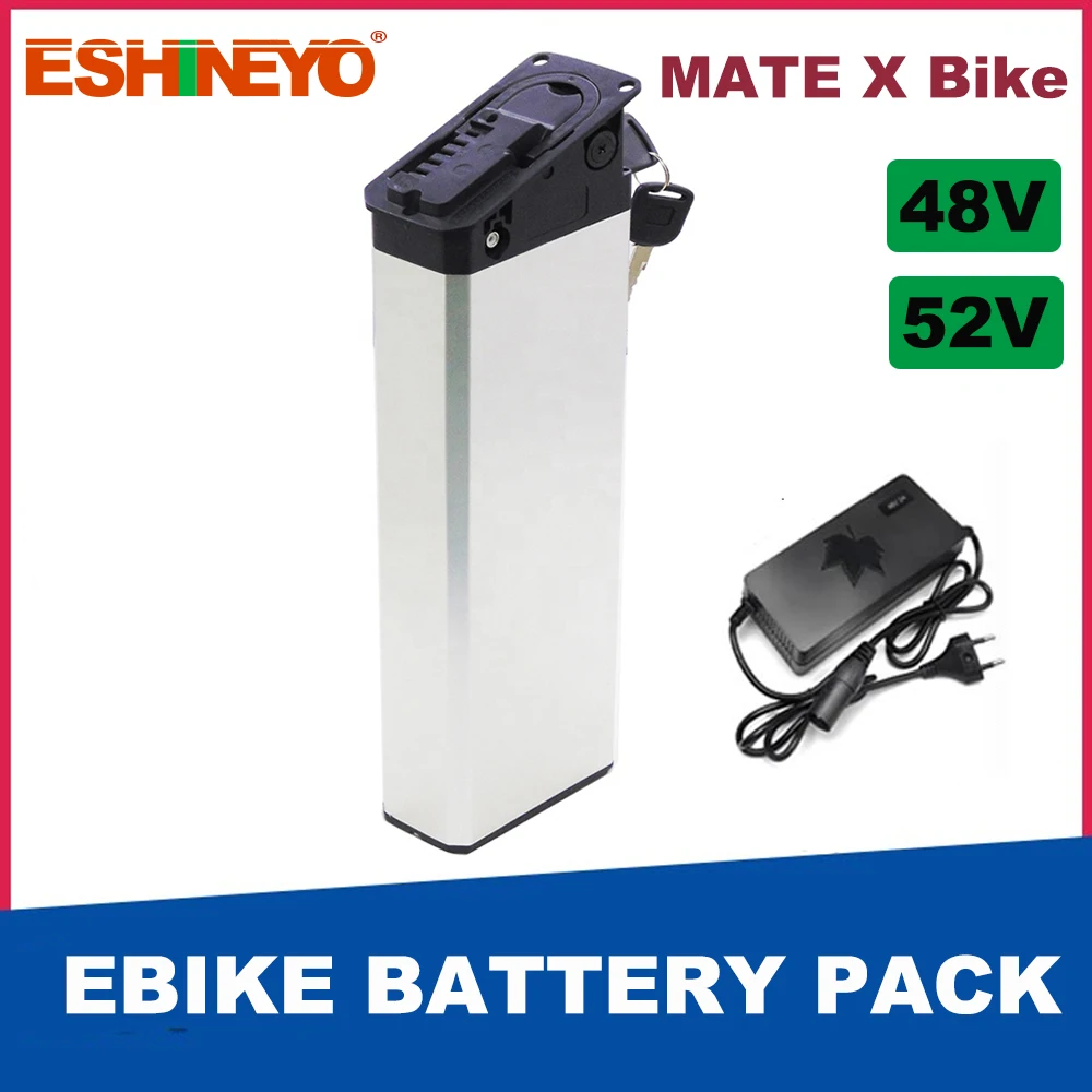 Аккумулятор литий-ионный складной для электровелосипеда MATE 500 Вт 750 1000 48 В 52 в 13 Ач