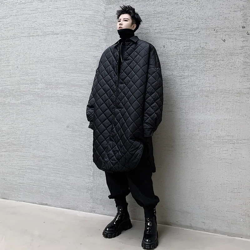 Men Padded Cotton Shirt Style Jacket Overcoat Male Japan Vintage Streetwear Punk Gothic Thin Parkas Coat Outerwear Men Padded Cotton Shirt Style Jacket Overcoat Male Japan Vintage Streetwear Punk Gothic Thin Parkas Coat Outerwear
