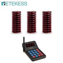 RETEKESS 999 канальный пейджер для ресторана, беспроводная система подкачки и вызова, зуммер для кафе-магазина, церковного ресторанного оборудования