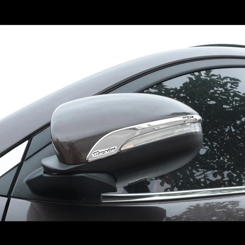 Для Аксессуары Hyundai Tucson ABS хромированный автомобильный зеркало заднего вида полоска для автомобильной двери Накладка стайлинга автомобилей 2 шт