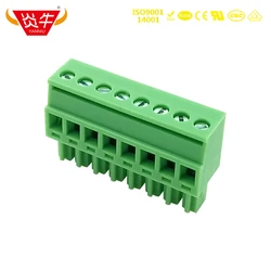 Bloco de tecido pcb de 3.81mm 15edgka ec381r kf2edgka 3.81 2p ~ 12p plug in mcvr 1,5/2 st 3, 81 1827127, compatível com magneson yanyu