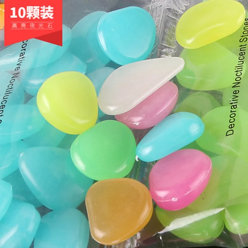 Glow Stones Garden Decoration Decorative Stones 10 pieces
