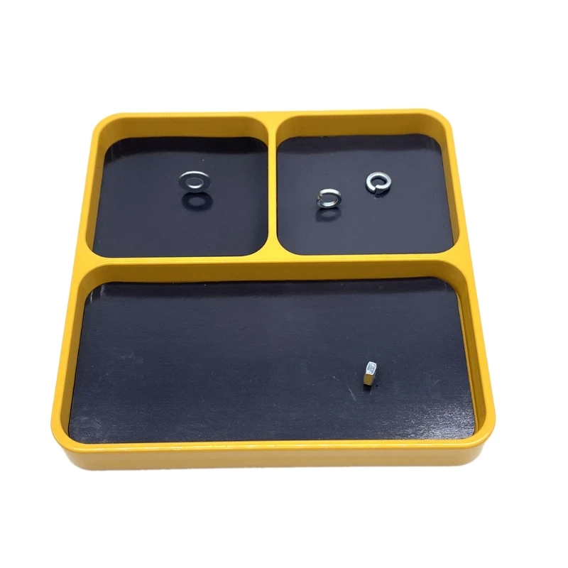 small tool pouch Metal Magnet Screws Tray 3 Grid for Store Mobile Phone Maintenance Small Parts Magnetic Tool Trays Lightweight Durable waterproof tool bag