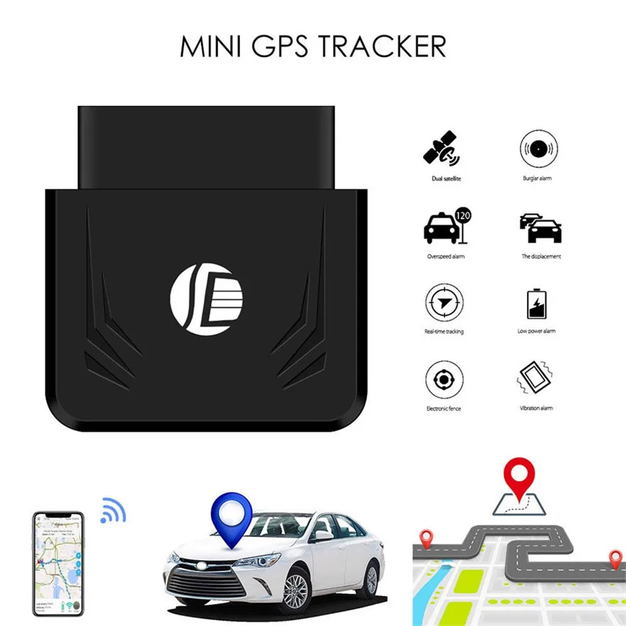

TK306 Mini OBD Car Tracker Real-time Tracking Device With Geo-fence Movement Over Speed Vibration Alarm Free Installation