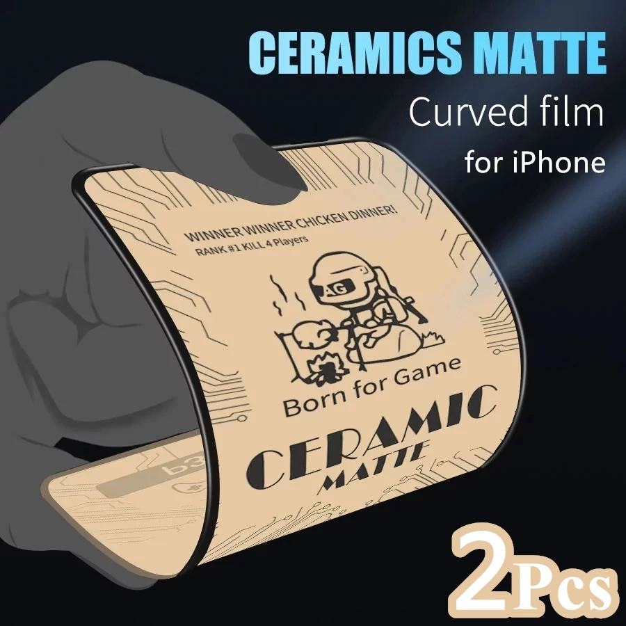 Película cerámica suave esmerilada o HD para IPhone 11, 12 Pro MAX, protectores de pantalla en el IPhone 12 Mini X XR XS 6 7 8 Plus SE 2020, 2 uds.