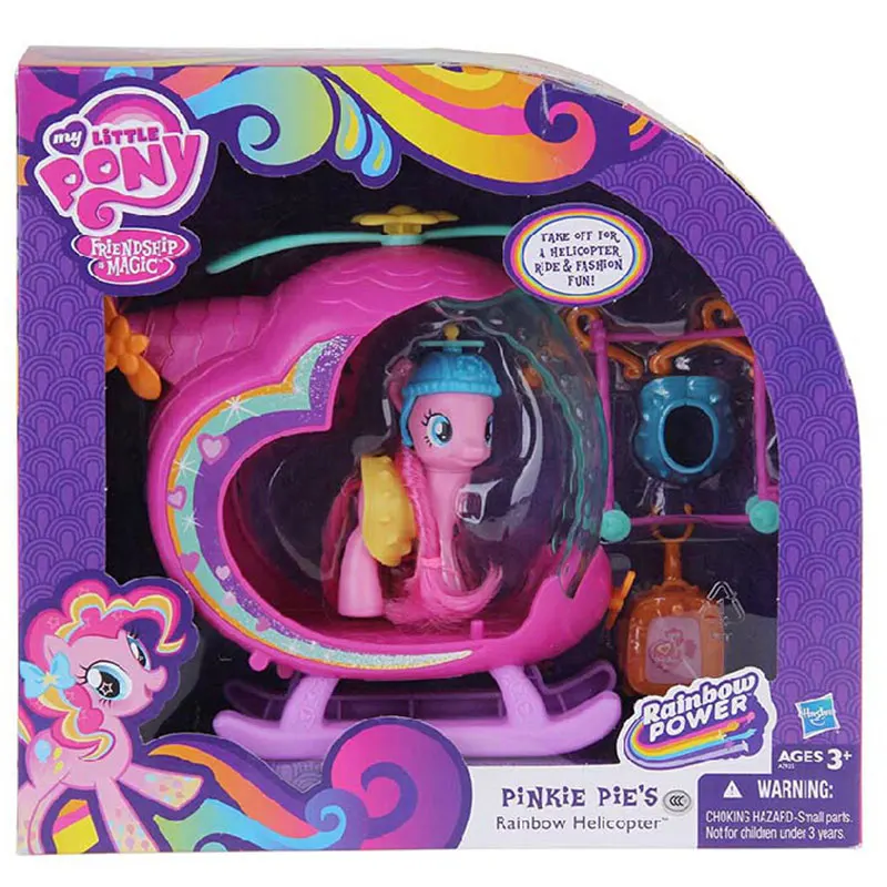 Hasbro My Little Pony серия Радуга Пинки Пай вертолет набор фигурки куклы Коллекция Модель игрушки для девочек подарок A5935