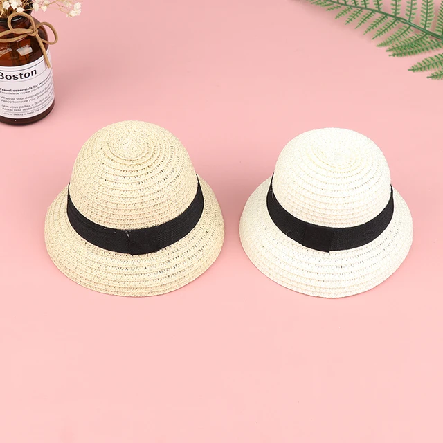 Fashion Doll House Hand-woven Straw Hat For 1/6 Doll Accessories Decoration For Blyth 5