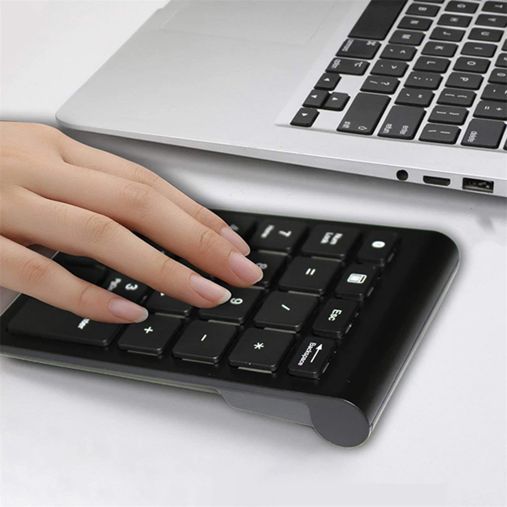 블랙 키보드 22 키 미니 넘패드 블루투스 호환 숫자 키패드, 안드로이드 시스템용 ios용 Windows 용