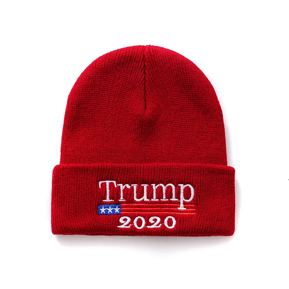 Шапка Trump 2020 Make America Great Again Rally Campaign вышитая шапка US зимняя Skully Hat|Мужская Skullies &