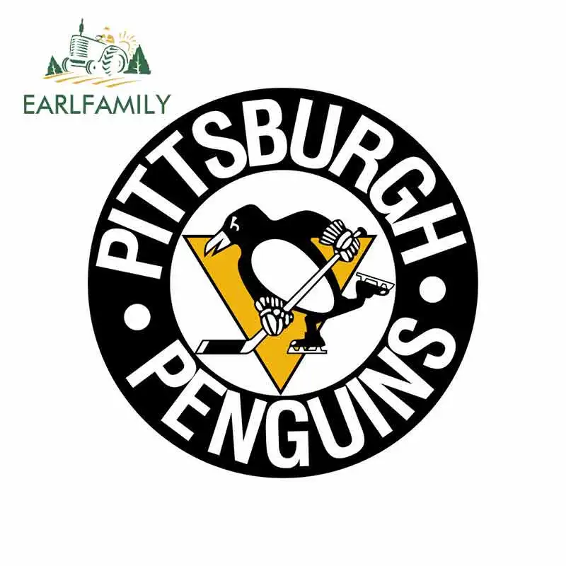 

EARLFAMILY 13cm x 13cm For Pittsburgh Penguins Novelty Fine Decal Suitable For VAN SUV Car Truck Pinup Graffiti Stickers
