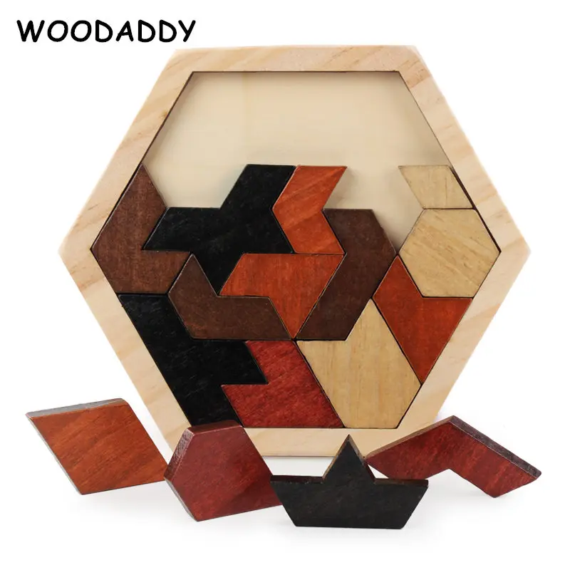 Деревянные игрушки Монтессори Hive/Геометрические пазлы с инструкцией для детей