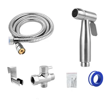 

Faucet Shower set Personal Hand-Held Shower Nozzle Flusher Set Toilet Bidet Spray Cleaner Bathroom Home improvement #4A15