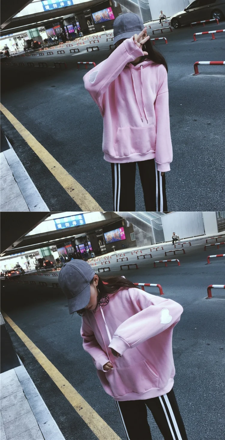Sudaderas mujer осенний Женский пуловер, толстовки, корейский Ulzzang Harajuku розовый свитер с капюшоном, топы для женщин