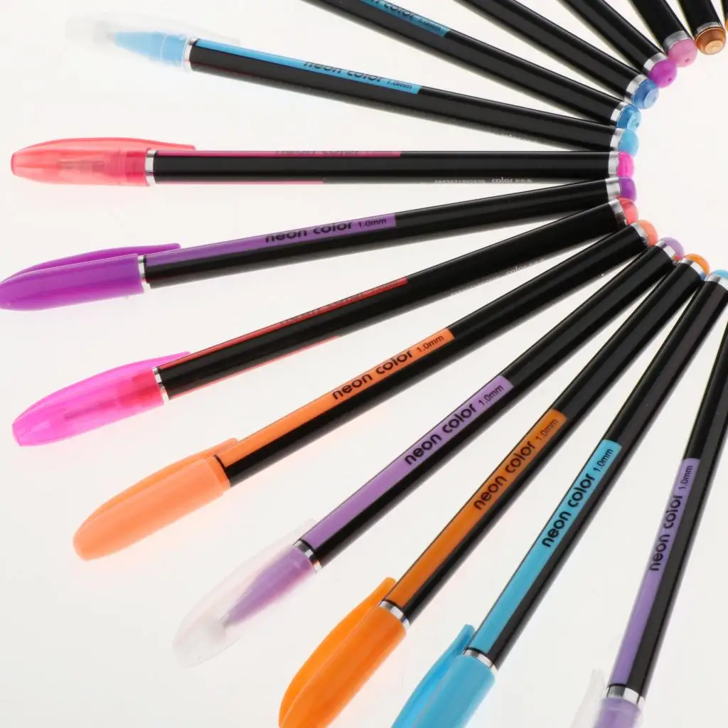Gel Pens Set Colored Pen Fine Point Art Marker Pen Highlighter Pen 12 Colors