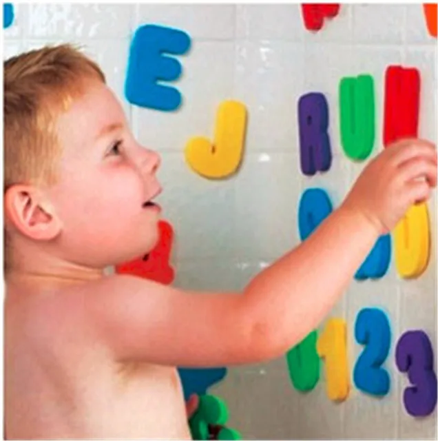 36PCS/set Baby Kids Children Educational Toy Foam Letters Numbers Floating Bathroom Bath Tub Kid Toy Boy Girl Gift Wall Stickers 1