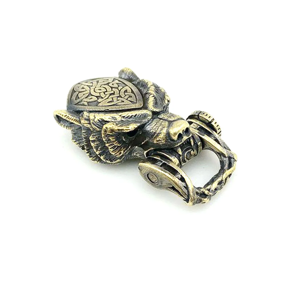 

EDC Outdoor Tool DIY Accessories For Bracelet Weaving Paracord Multifunction Buckle Brass Bear Head / Dropshipping