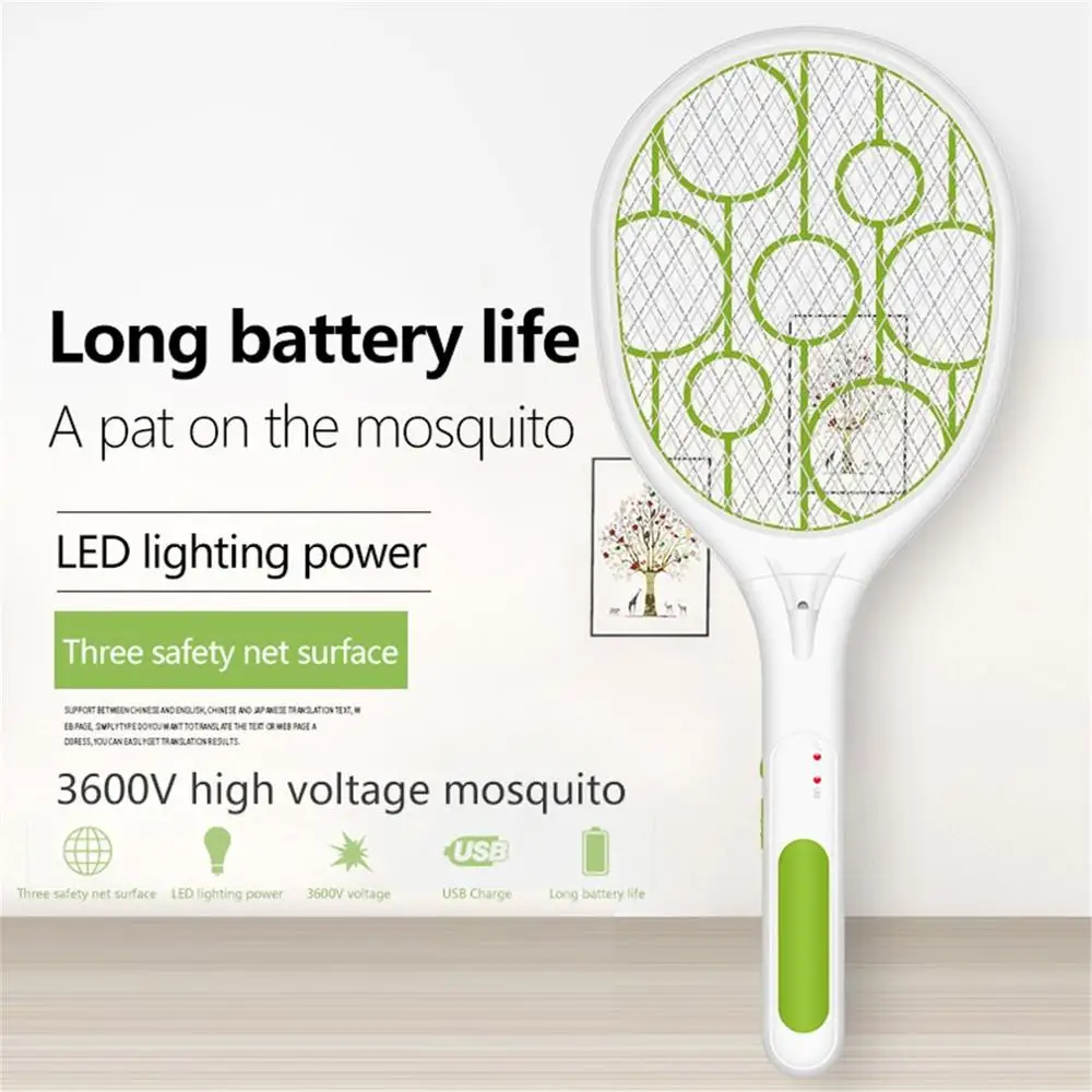 Электрическая ручная ловушка для насекомых Zapper Fly Swatter портативная ракетка