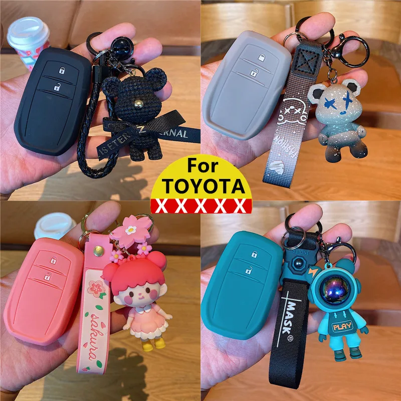 Брелок для автомобильного ключа чехол Toyota Camry Prius Corolla Модная Кукла CHR RAV4 Avalon Land