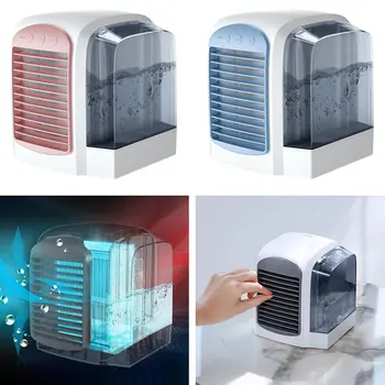 

Home Mini Air Conditioner Portable Air Cooler Fan Air Conditioner Light Desktop Air Cooling Fan USB Personal Space Cooler