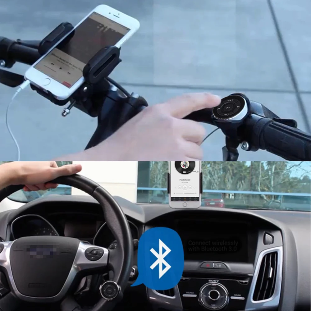 Автомобильное рулевое колесо мини Легкое крепление на ручке медиа-кнопка Bluetooth Автоматическое простое управление беспроводное безопасное вождение дистанционное управление
