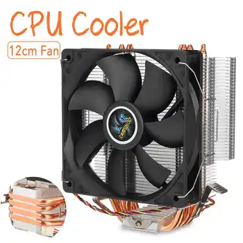

CPU Cooler 4 Copper Tube PC Cooler Cooling Fan 3pin 120mm Fan Quiet Radiator for Intel LGA 1150/1151/1155/1156/1366/775 for AMD