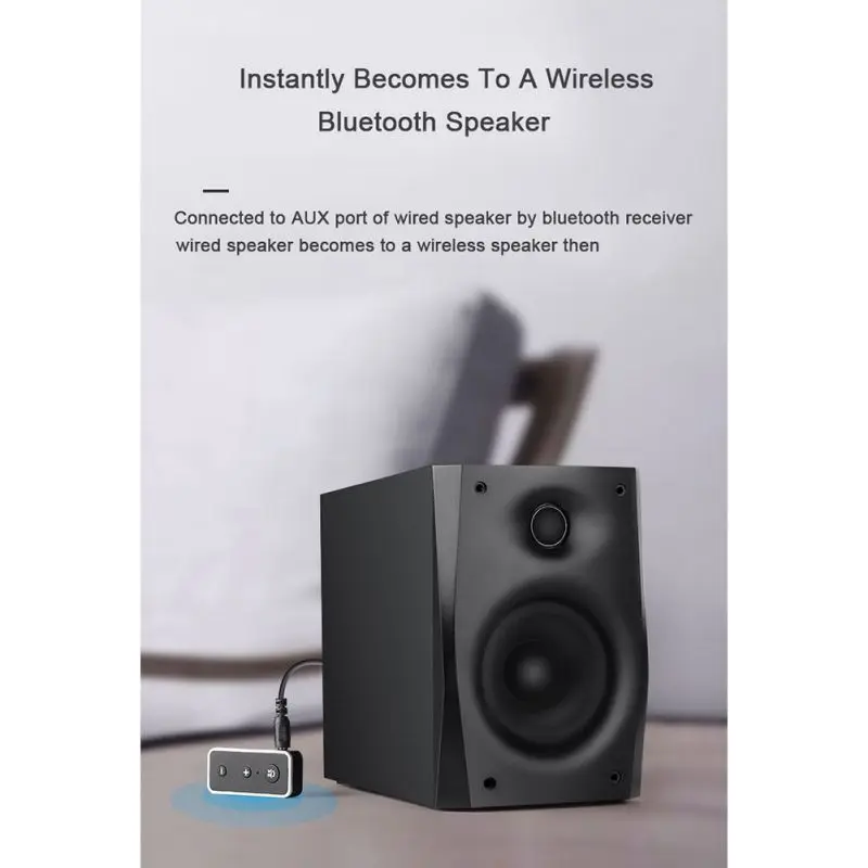 Bluetooth 5.0 Audio Receiver Real Stereo Speaker Audio Receiver Bluetooth Adapter For Car kit Wireless Aux 3.5mm Jack