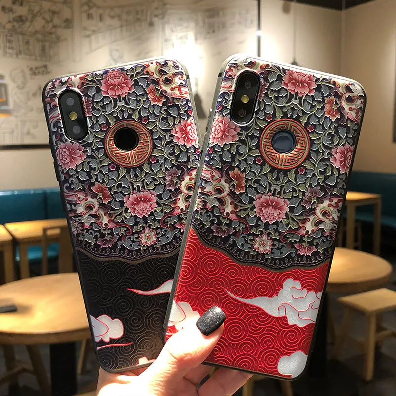 Чехол с 3D Цветочным Тиснением для Xiaomi Mi 10T 10 Ultra Pro 9 8 Lite Mix 3 2S Redmi K30 K20 Note 9S POCO X2 мягкий