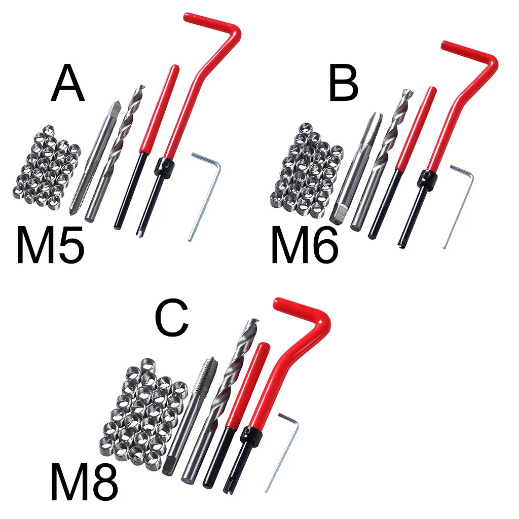 40!30Pcs/set M5 M6 M8 Compatible Hand Tool Set for Car Repairing Thread