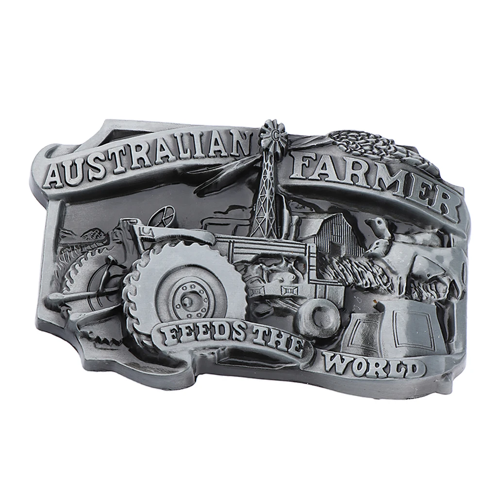 Men's Western  Cowboy Ranch Machine Tool Bronze Belt Buckle