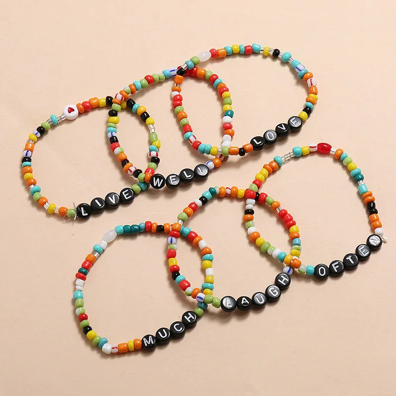 12 teile/satz Handgemachte Bunte Perlen Armbänder für Frauen Bunte Ethnische Afrika Perlen Armbänder Set Boho Braclets Zubehör Mädchen – Detail 13