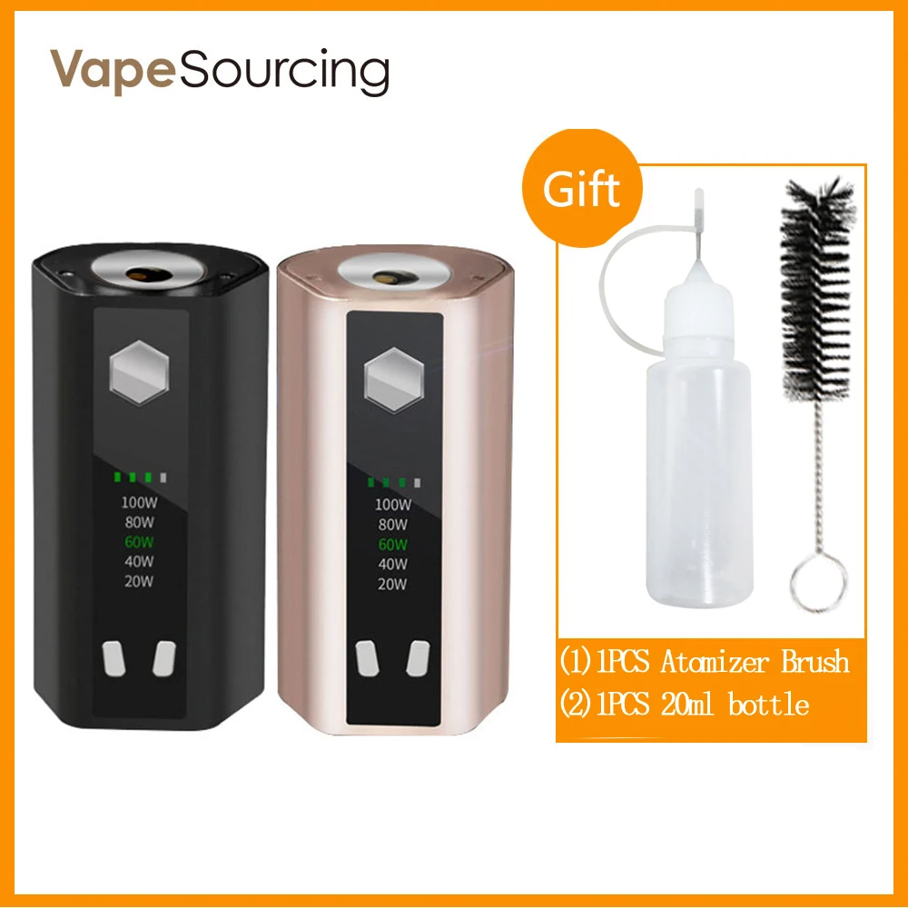 

Free Gift Bottle atomizer brush Vapesourcing Battlestar 100W Kit 1300mAh Battery 2.5ml Capacity VS Wismec RX2/3/RX2 20700 E-Cig