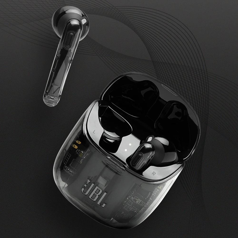 JBL TUNE 225TWS Ghost True Wireless Earphones Bluetooth 5.0 Transparent Earbuds T225TWS Bass Stereo Sound Headphones with Mic