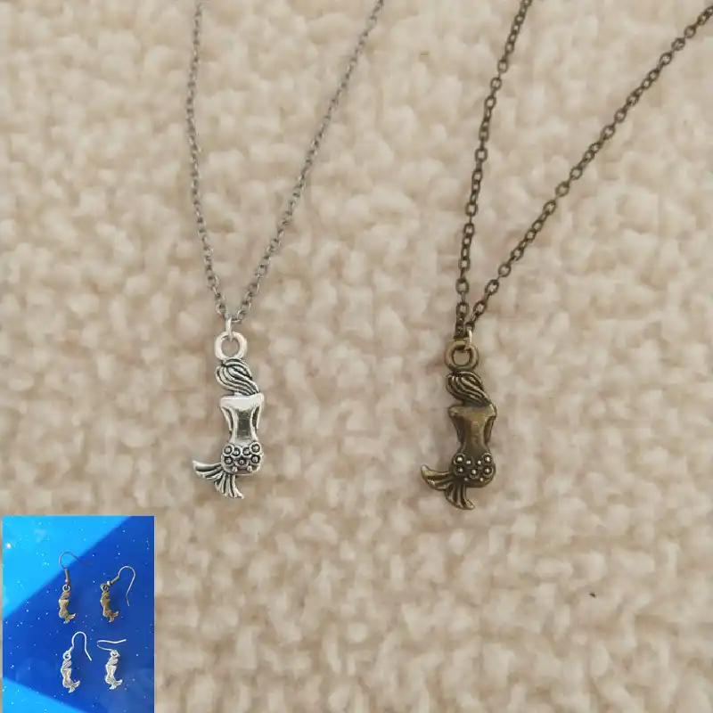1セットの3d人魚のネックレス合金素材2色の絶妙なジュエリーギフトとレディース新冬の製品 ジュエリーセット Aliexpress