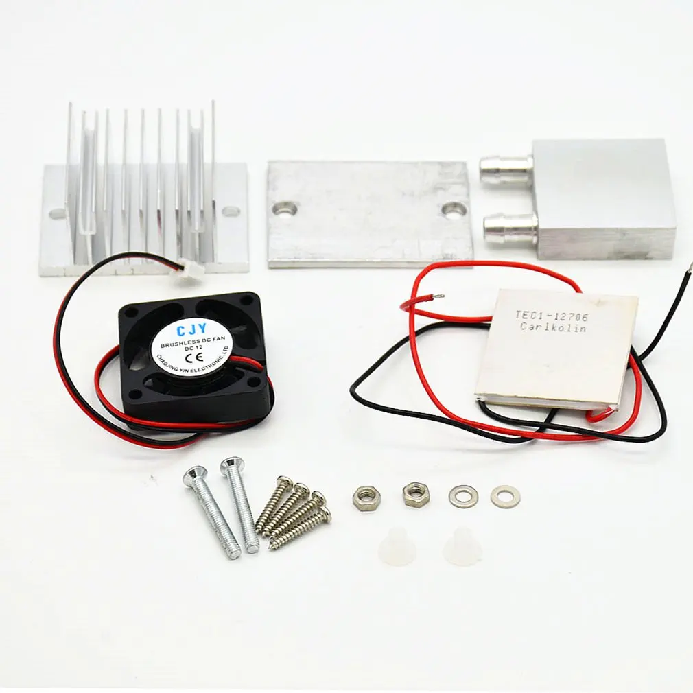 

Diy Kit Thermoelectric Peltier Refrigeration Cooling System Power Fan TEC1-12706