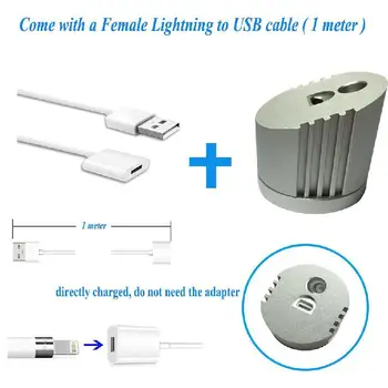 

Aluminum Alloy Charger Dock Station Holder Charging Cable For iPad Pro Pencil