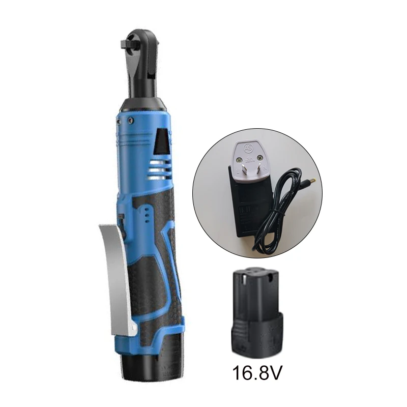 16.8V 60NM Wireless Rechargeable Electric Ratchet Wrench Kit W/ Battery Charger 1*Wrench 1*Battery 1*Charger Durable And Pract