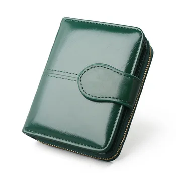 

New Coin Purse Women's Short Wallet Oil Wax Leather Clutch Leather Small Card Case Carteras De Mujer Billetera Portafoglio Donna