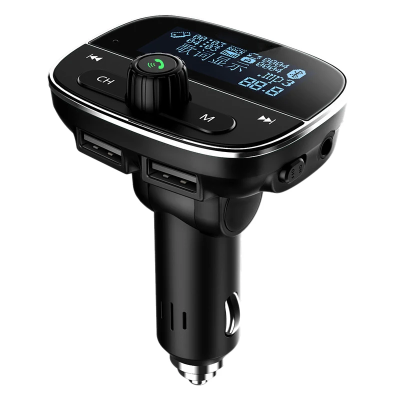 Fm Transmitter Car Mp3 Player Multi-Function Bluetooth 4.2 Usb Car Display Call Color Screen Lyrics Handsfree Audio 3.4A Fast Mo