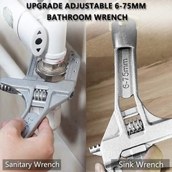 Llave Universal multifunción para reparación de automóviles, llave de tubo de apertura de 6 75mm, ajustable, de aleación de aluminio