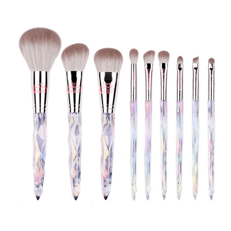 Набор кистей для макияжа из 9 штук полностью Алмазная лазерная ручка