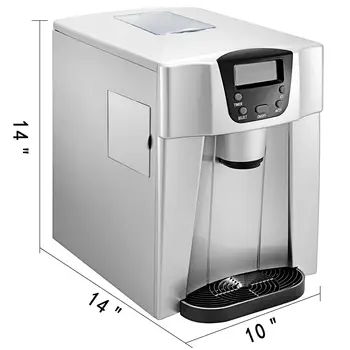 

3 in 1 High Efficiency Ice Machine LCD Screen Bullet Ice Making 1kg Storage 26 lbs per 24H