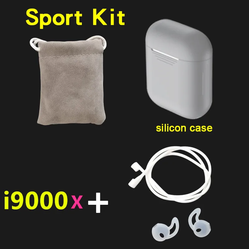 i9000x kits gray I9000 tws/i9000 x tws беспроводные Bluetooth гарнитуры супер бас для iPhone Android tws i9000x PK i10 i12 i200 i500 i9000 tws - Цвет: i9000x kits gray