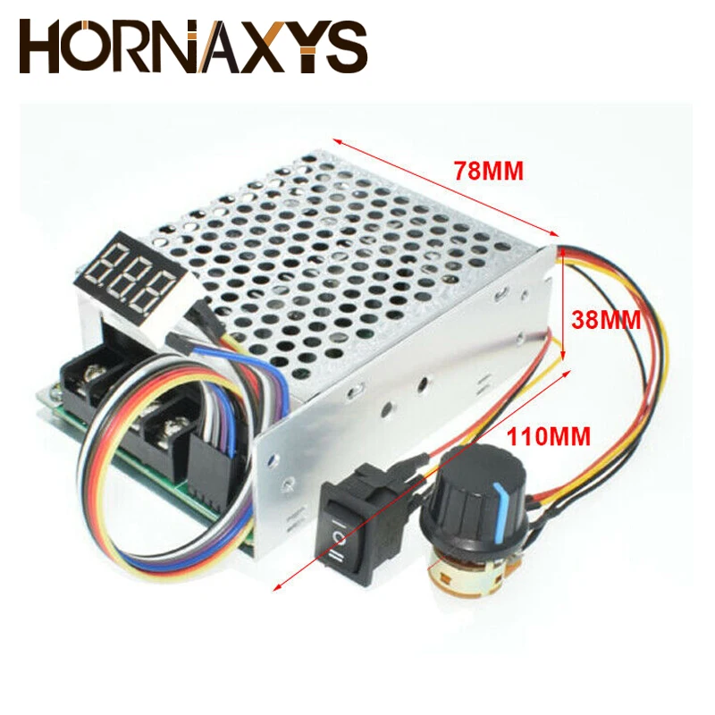 PWM Motor Speed Controller DC 10-55V 60A CW CCW Reversible Switch Digital Display 12 V | Электронные компоненты и