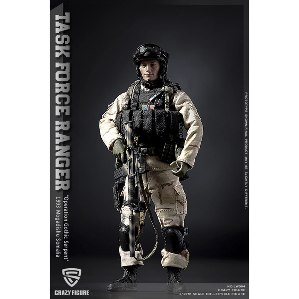В наличии Crazy рисунок LW004 за каждый войны является истина 1/12th целевой Ranger 1993 Сомали Стрелец рисунок полный набор Рисунок