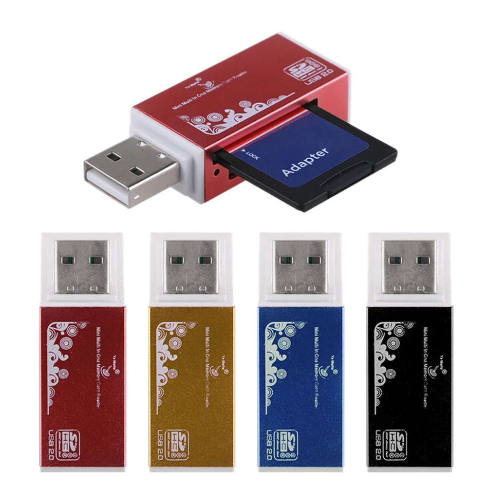 Wholesale Smart All In One Card Reader /Multi In 1 Card Reader SD/SDHC,MMC/RS MMC,TF/MicroSD,MS/MS PRO/MS DUO,M2 Card Reader