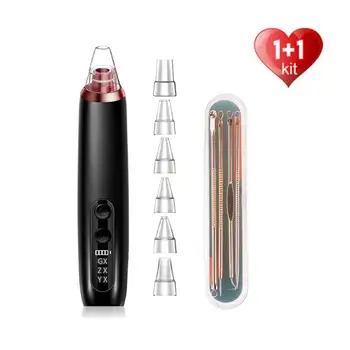 

1 Set Beauty Instrument Black Head Remover Vacuum Acne Extractor Face Nose Blackdots Pimple Removal Pore Cleaner Skin Care Tools