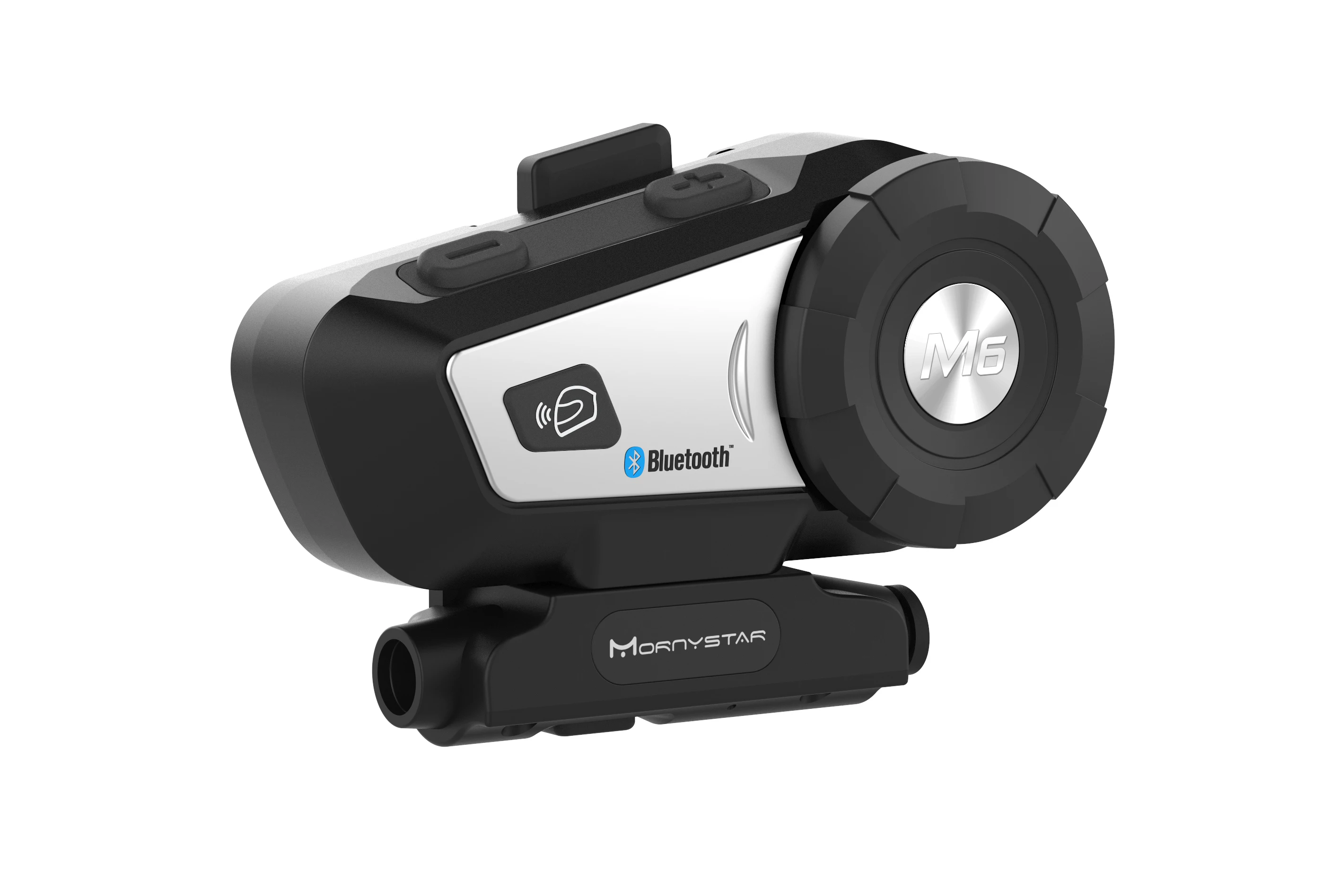 Мотоциклетная гарнитура Mornystar M6 Plus 2 шт. Bluetooth для шлема FM радио BT Интерком + мягкий