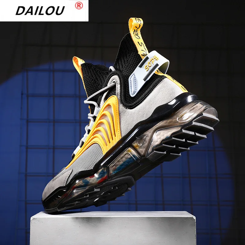 Air Sole Running Shoes for Men Comfortable Brand new Sneaker Size 39-46 Lace-up Outdoor Mesh Fitness Jogging Sport shoes for Men